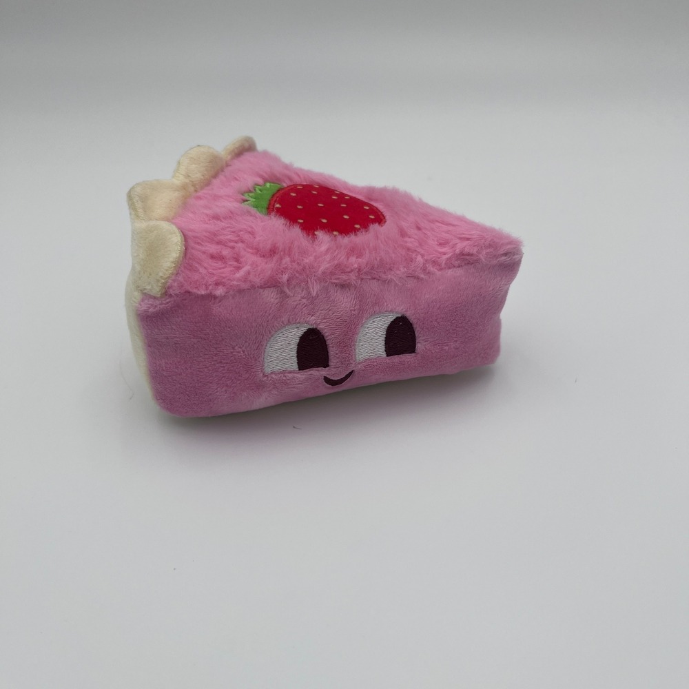 Modern BarkBox Strawberry Pie Squeaky Dog Toy Small Pink Foodie Kawaii
